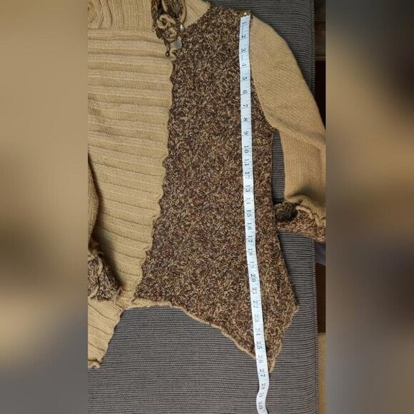 Fairygrunge Asymmetric Sweater Size Medium Mixed Knit Whimsigoth Y2K - Picture 11 of 14